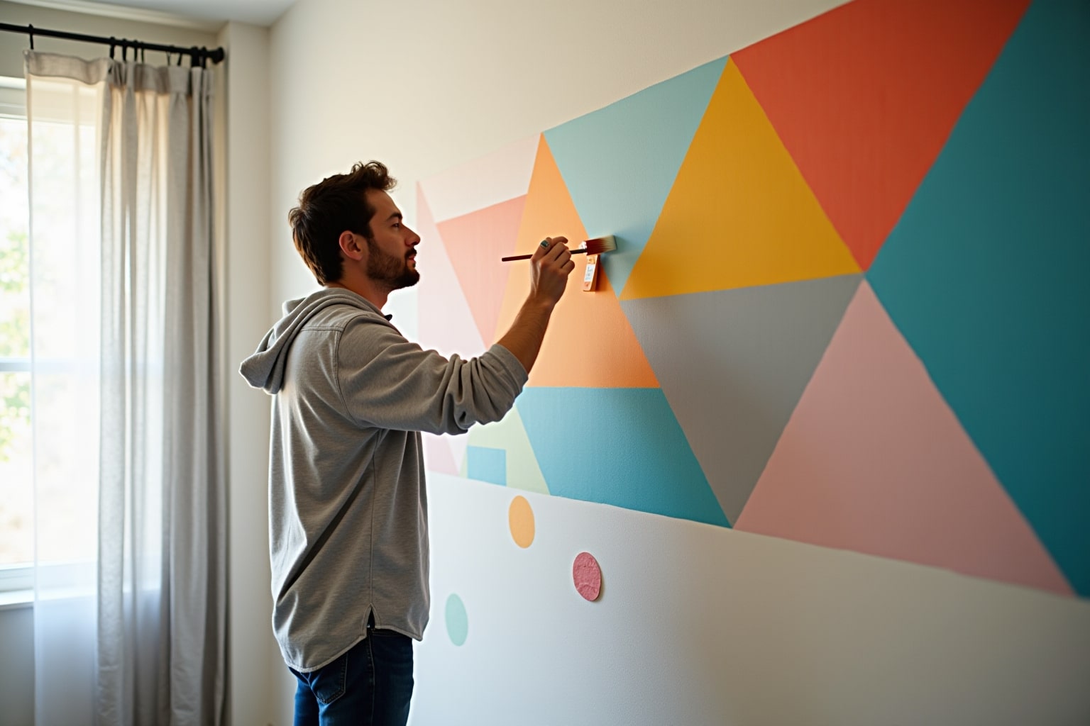 Wand streichen mit geometrischen Mustern - Anleitung